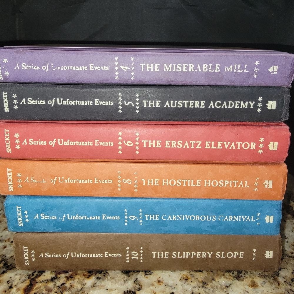 A Series of Unfortunate Events Book Set 4-6 & 8-10 Hardcover 1st Edition